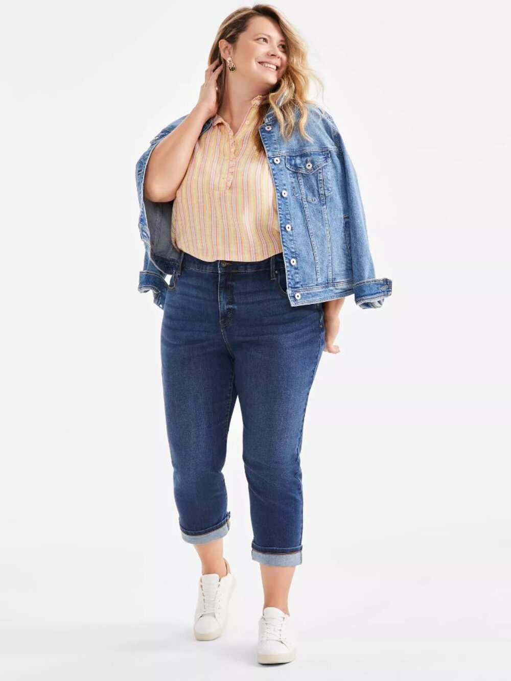 Style & Co Plus Size Mid-Rise Curvy Capri Jeans - NWOT